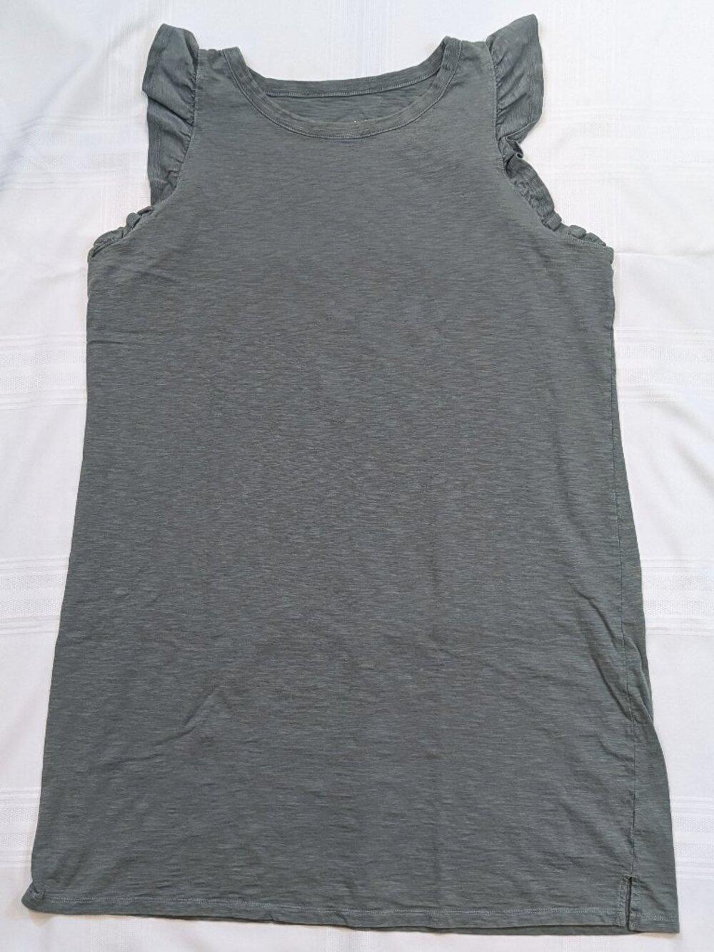 Universal Thread Mineral Wash Gray Ruffle Sleeve Tunic Top XXL